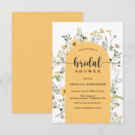 Cartão de Chá de panela de Flor Selvagem Moderno