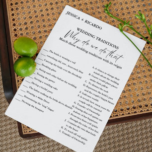 Cartão de Chá de panela de Tradições de Casamento