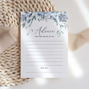 Cartão de Chá de panela Floral Azul Dusty