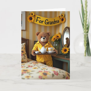 Cartão de Chá do Dia das Mães Girassol