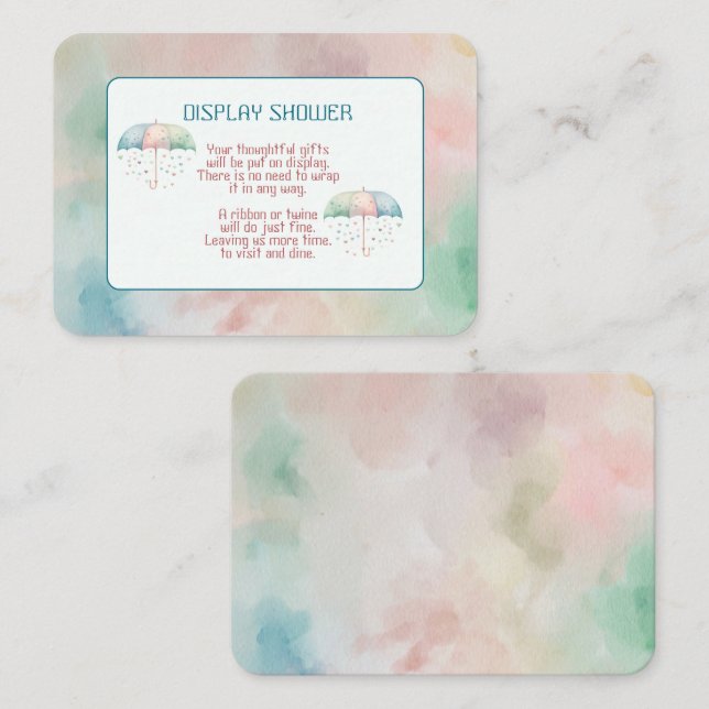 Cartão de Chá Twints Boy e Girl (Frente/Verso)