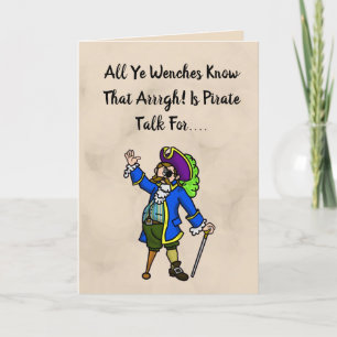 Cartão de Chamada de Booty Pirate Engraçado