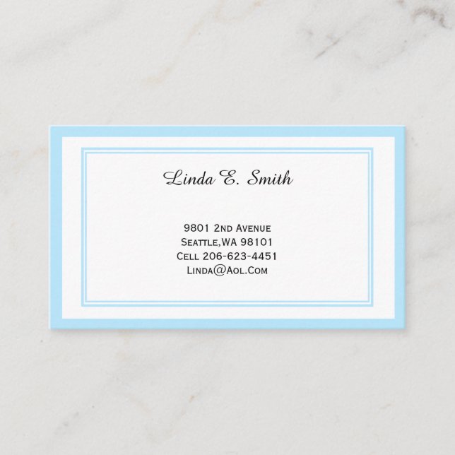 Cartão de Chamada de Bordado Clássico (Frente)