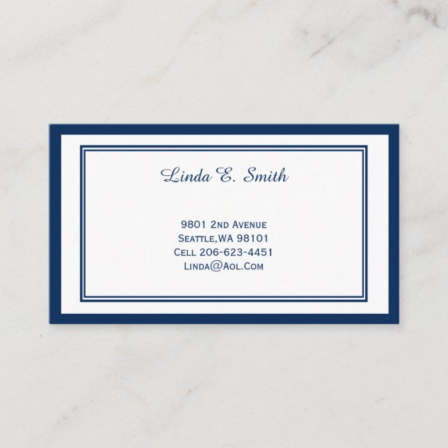 Cartão de Chamada de Bordado Clássico (Frente)