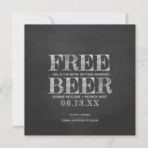 Cartão de Chamada de Cerveja Grátis no Quadro Negr