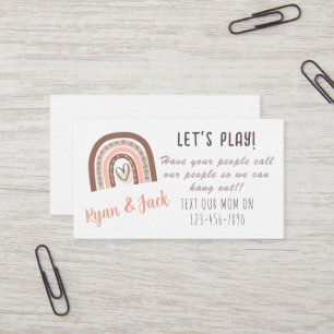 Cartão de Chamada de Data de Reprodução do Pastel