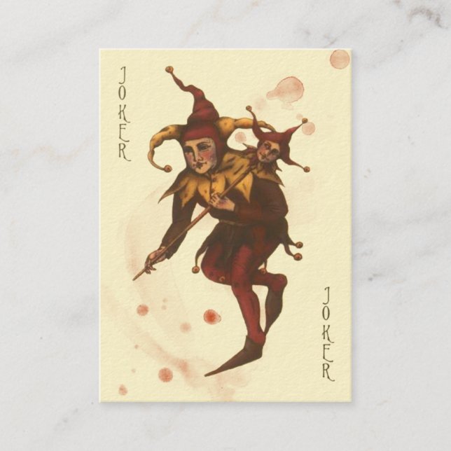 Cartão de Chamada de Joker com Manchas de Sangue (Frente)