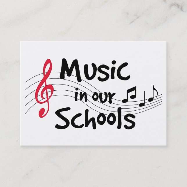 Cartão de Chamadas para Música  (Frente)