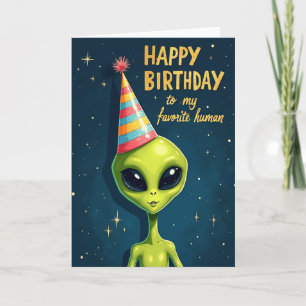 Cartão de Chapéu de Aniversário Cósmico