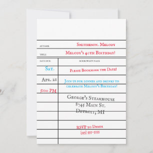 Cartão de Checkout de Biblioteca Personalizado par