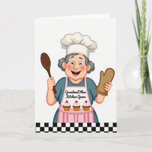 Cartão de Chef de Sobremesa do Dia das Mães