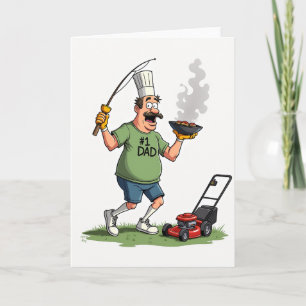 Cartão de Chef do Dia dos Pais Jovial