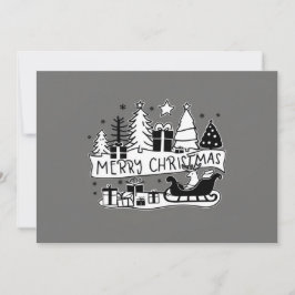 Cartão de cinza Feliz de Natal