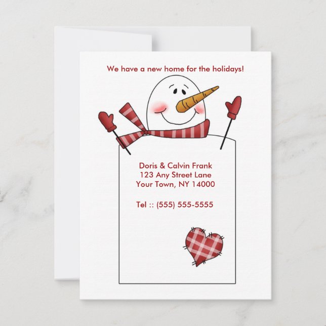 CARTÃO DE CIRCULAÇÃO HOLIDAY Mudança de endereço S (Frente)