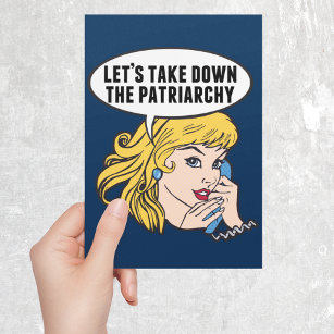 Cartão de citação anti-patriarcal Pop feminista en