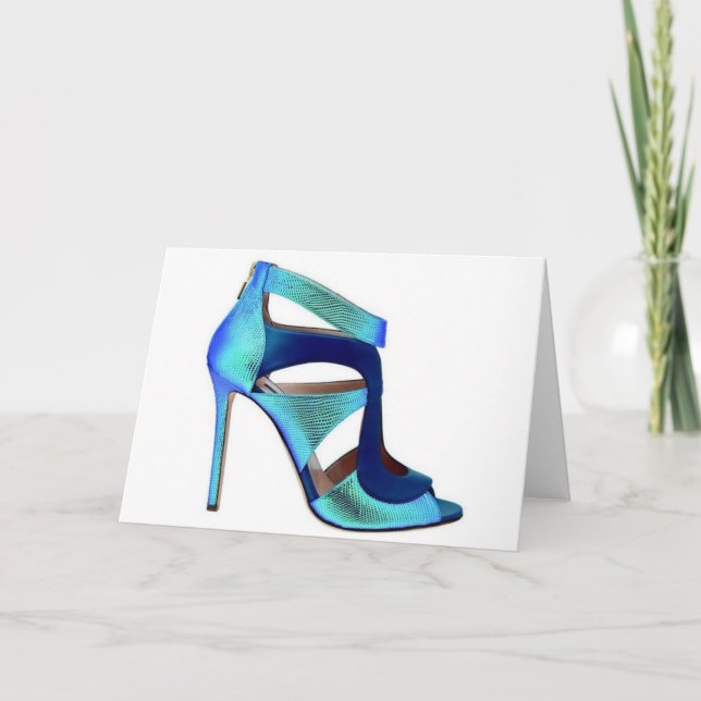 Cartão de citação de Calçados Azul Cinderella (Frente)