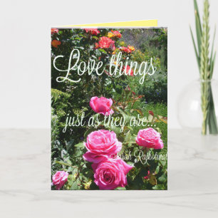 Cartão de Citação de Flores de Rosa Amando as Cois