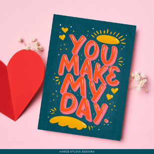 Cartão de Citação de Tipografia de Amor de Dia dos