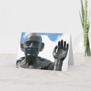 Cartão de citação Gandhi - Seja a mudança...
