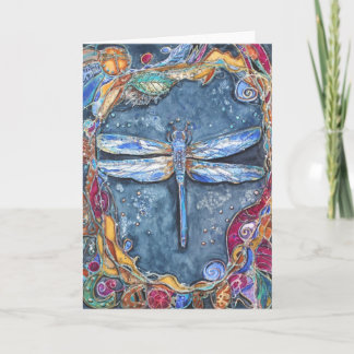 Cartão de cobre da libélula de PMACarlson