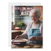 Cartão de Cobrir da revista "Avó" mais doce do mun