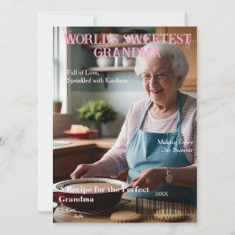 Cartão de Cobrir da revista "Avó" mais doce do mun