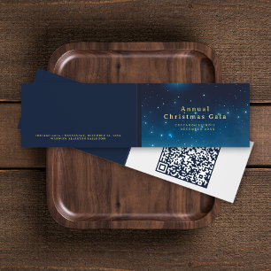 Cartão de Código de QR de Feriado de Natal dobrado