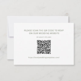 Cartão de Código de RSVP RSVP de Casamento Verde d