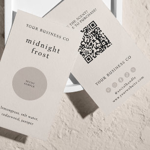 Cartão de código QR Beige do éster de perfume de p