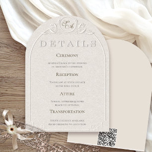 Cartão de Código QR com Detalhes do Casamento em R
