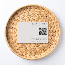 Cartão de Código QR de RSVP de Elegância Moderna p