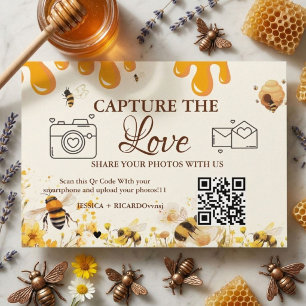 Cartão de Código QR do Casamento Capture o Amor, C