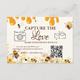Cartão de Código QR do Casamento Capture o Amor, C