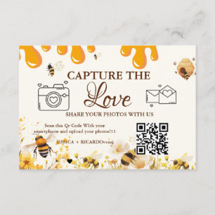 Cartão de Código QR do Casamento Capture o Amor, C