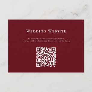 Cartão de Código QR do Site de Casamento Moderno V
