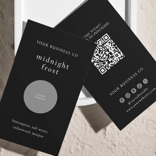 Cartão de Código QR Preto Preto do Fragrante de Am