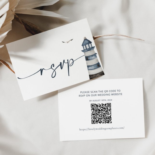 Cartão de Código QR RSVP de Casamento à Parte (Criador carregado)