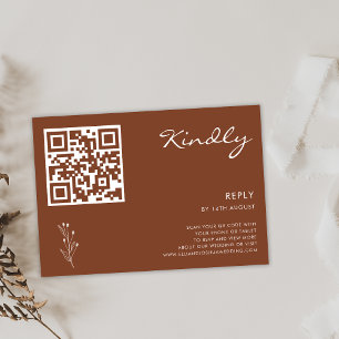 Cartão de Código QR RSVP de RSVP Minimalista do Te