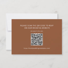 Cartão de Código RSVP RSVP de Casamento Minimalist