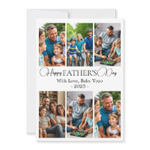 Cartão de Colagem de Fotos no Dia do Pai Personali