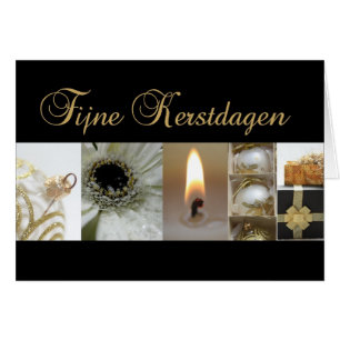 cartão de colagem de Natal preto holandês