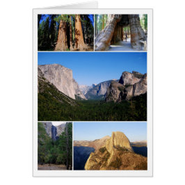 Cartão de Colagem do Parque Nacional Yosemite