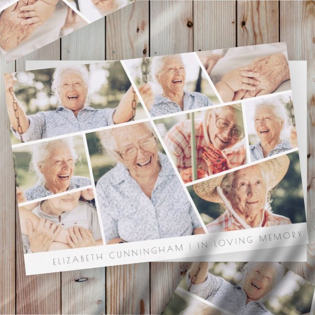 Cartão de Colagem Fotográfica Simples Chic 9, Memo (Criador carregado)