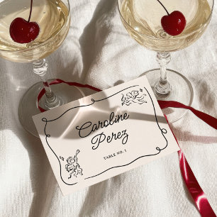 Cartão de Colocação Cupido Quirky & Whimsical
