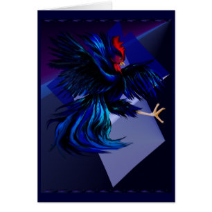 Cartão de combate preto do galo