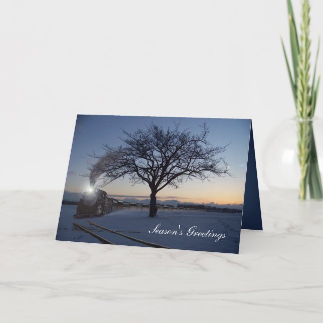 Cartão de Comboio da Manhã de Natal (Frente)