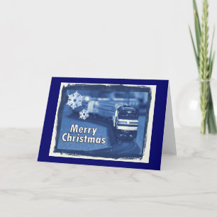 Cartão de comboio modelo Feliz de Natal