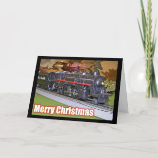 Cartão de comboio modelo Feliz de Natal