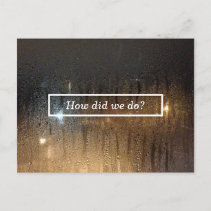 cartão de comentário à chuva no outono