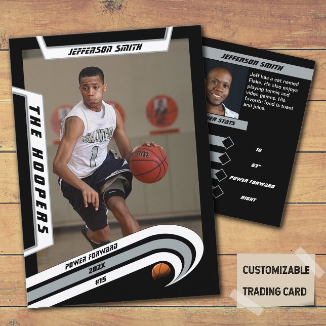 Cartão de Comércio de Basquete no Lively Silver Bl (Unleash the Future of Basketball Collectibles with the Basketball Trading Card in Lively Silver)